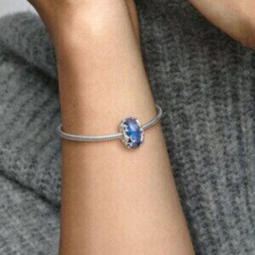 Pandora dark blue night sky star and moon charm - Picture 2 of 5